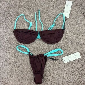 !!NWT!! Indah Bikini Set in Brown, Size Small